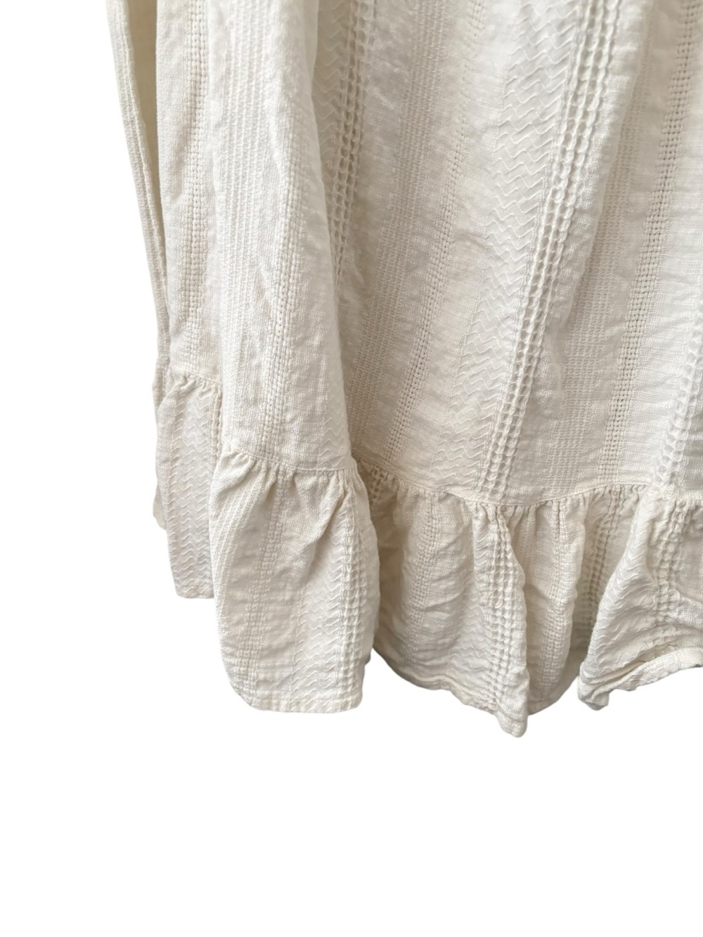 Madewell Lightestspun Tie Strap Ruffle Hem Cover-Up Dress in Lighthouse - Picture 11 of 11
